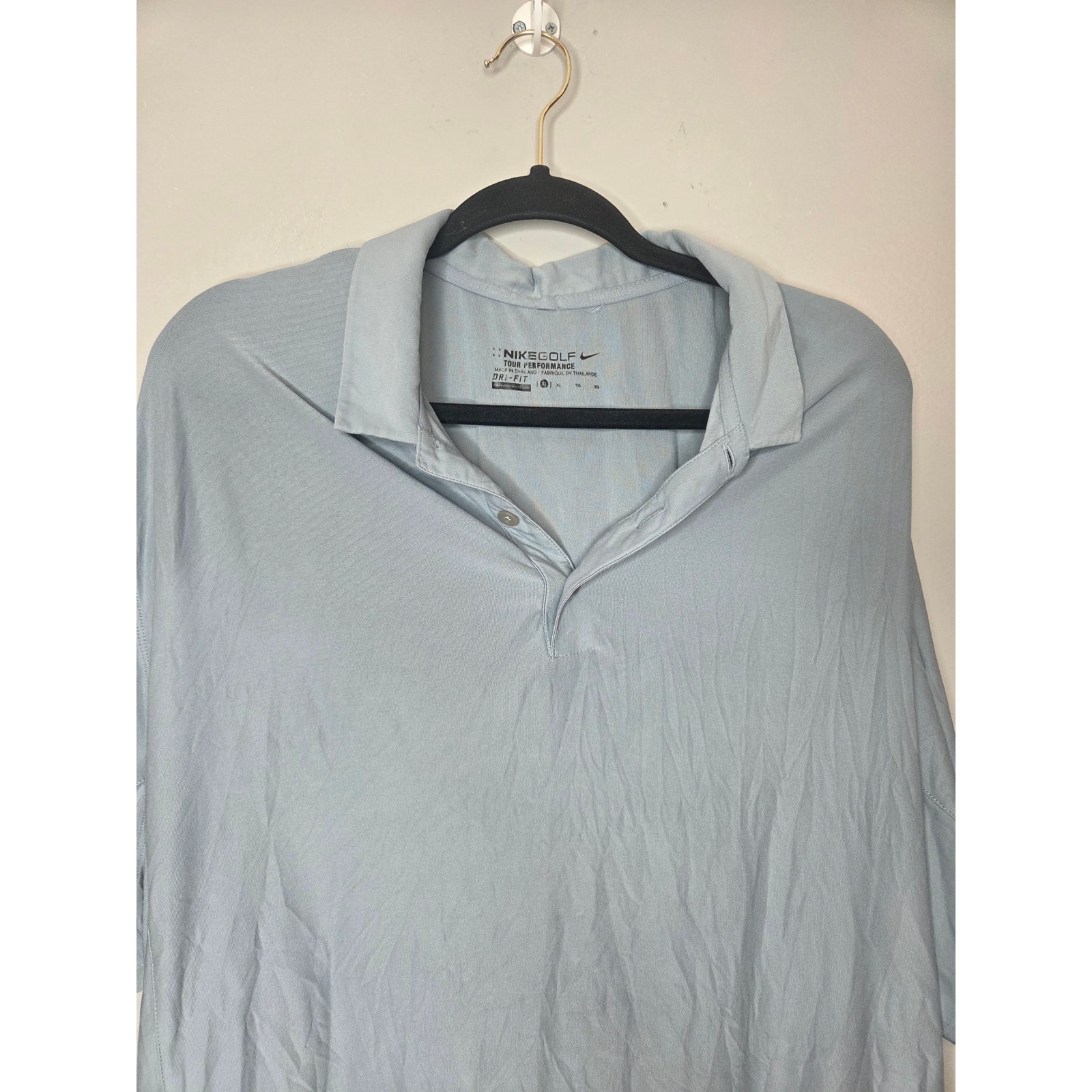 Nike Golf Xl Mens Gray Drifit Polo Short Sleeve Performance Golf Shirt
